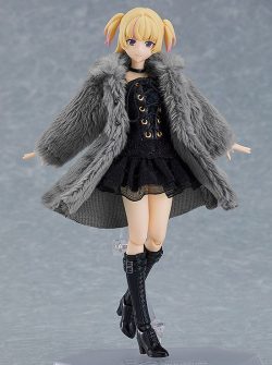 Original — Figma (#581a) — figma Styles — Yuki — Black Corset Dress + Fur Coat Outfit